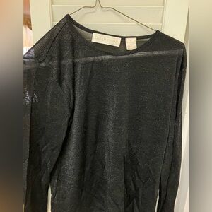 Dana Buchman Black Glitter Top